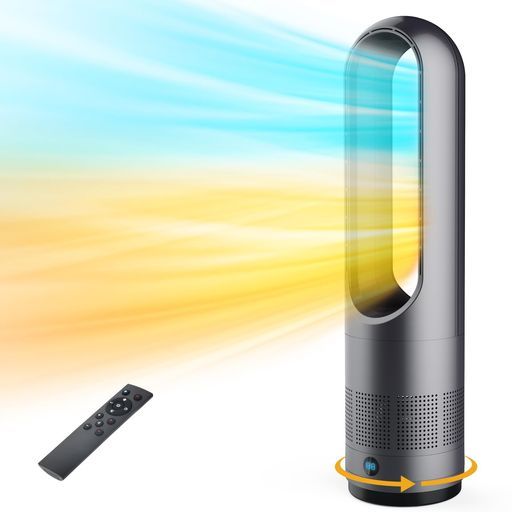 扇風機羽なしタワーファン【2025冷暖兼用・羽根無し】8段階送風&3段階