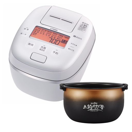 WEB タイガー魔法瓶 TIGER 炊飯器5 5合圧力IH式ご泡火炊きごほうびだき土鍋かまどコート釜ホワイトJPI S 10 NW
