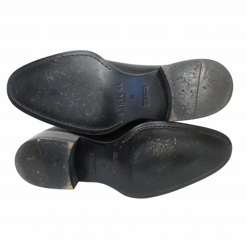 【中古】サルトル SARTORE バックジップブーツ ロングブーツ レザー 皮革 イタリア製 黒 ブラック 35 約22.5 IBO78 サルトル SARTORE バックジップブーツ ロングブーツ レザー 皮革