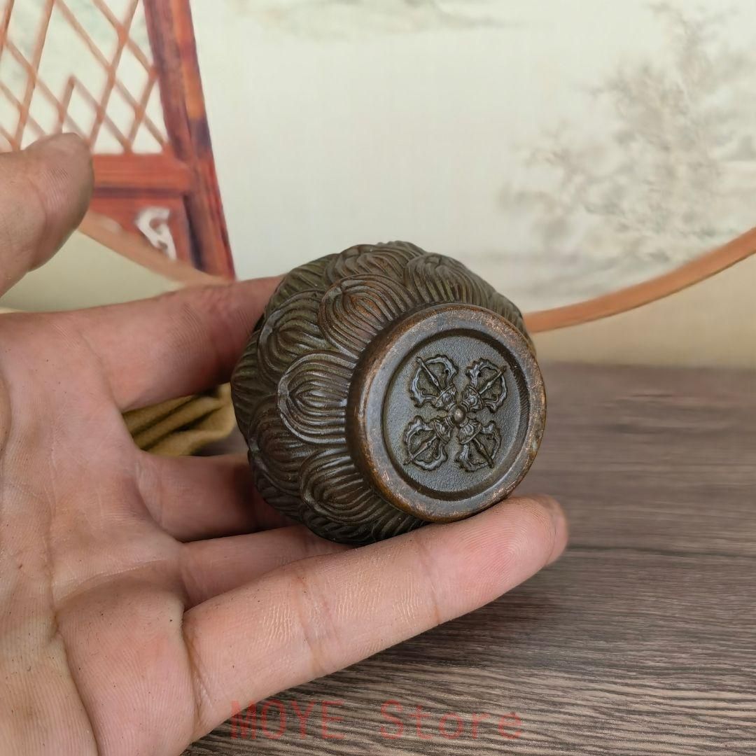 透かし彫り蓮の香炉 茶道具 香道具 蓋置 工芸品 美術品 置物 - メルカリ