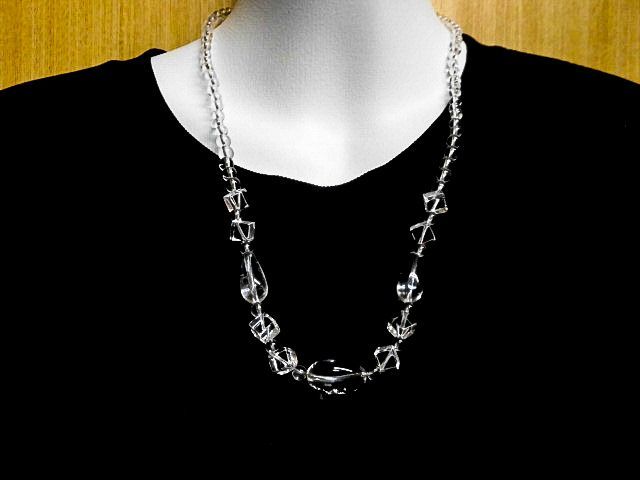 天然石 クリスタル水晶ネックレス 250720664 - メルカリ