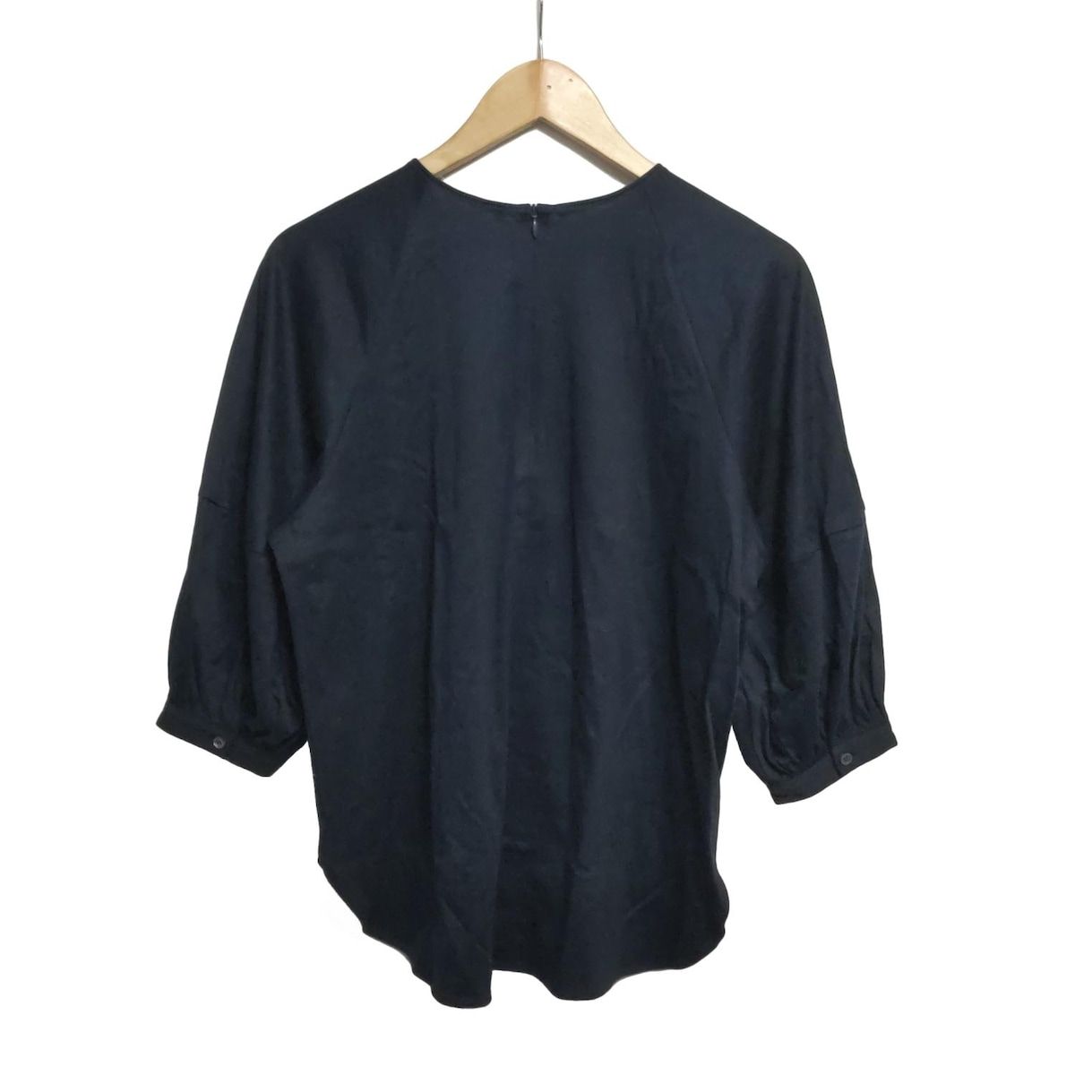 theory luxe セオリーリュクス 七分袖カットソー サイズ38 M レディース - ネイビー