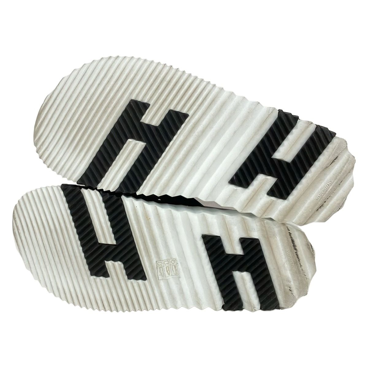 HERMES(エルメス) サンダル 41 メンズ - 黒×白 レザー - メルカリ