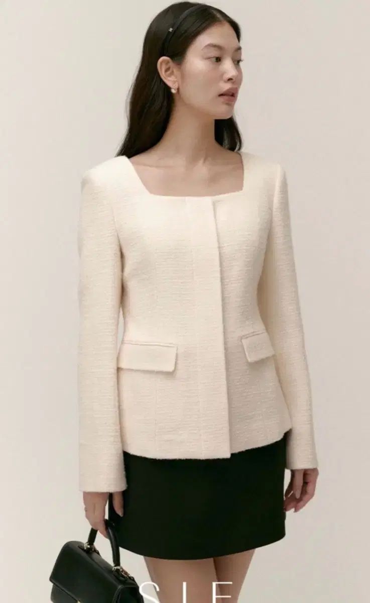 シエSIE クローリア スクエアネック ジャケット