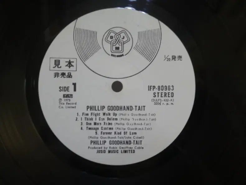 日本 PROMO LP Phillip Goodhand ー Tait 早い