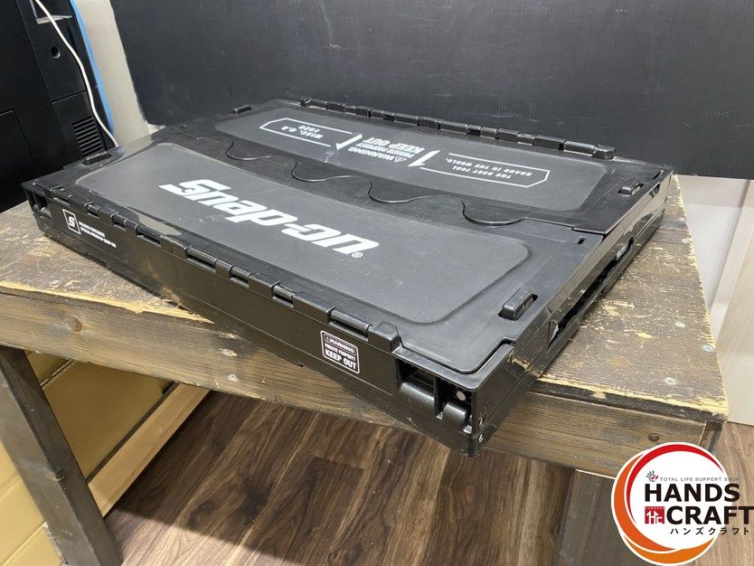 品 Snap-on スナップオン 折りたたみコンテナ オリコン ツールボックス フタ一体型 幅 約64.5 cm×奥行 約44 cm×高さ 約32.5 cm
