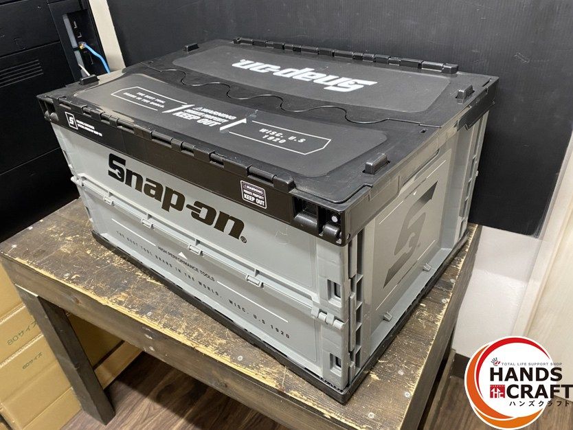 品 Snap on スナップオン 折りたたみコンテナ オリコン ツールボックス フタ一体型 幅 約64 5 cm 奥行 約44 高さ 約32