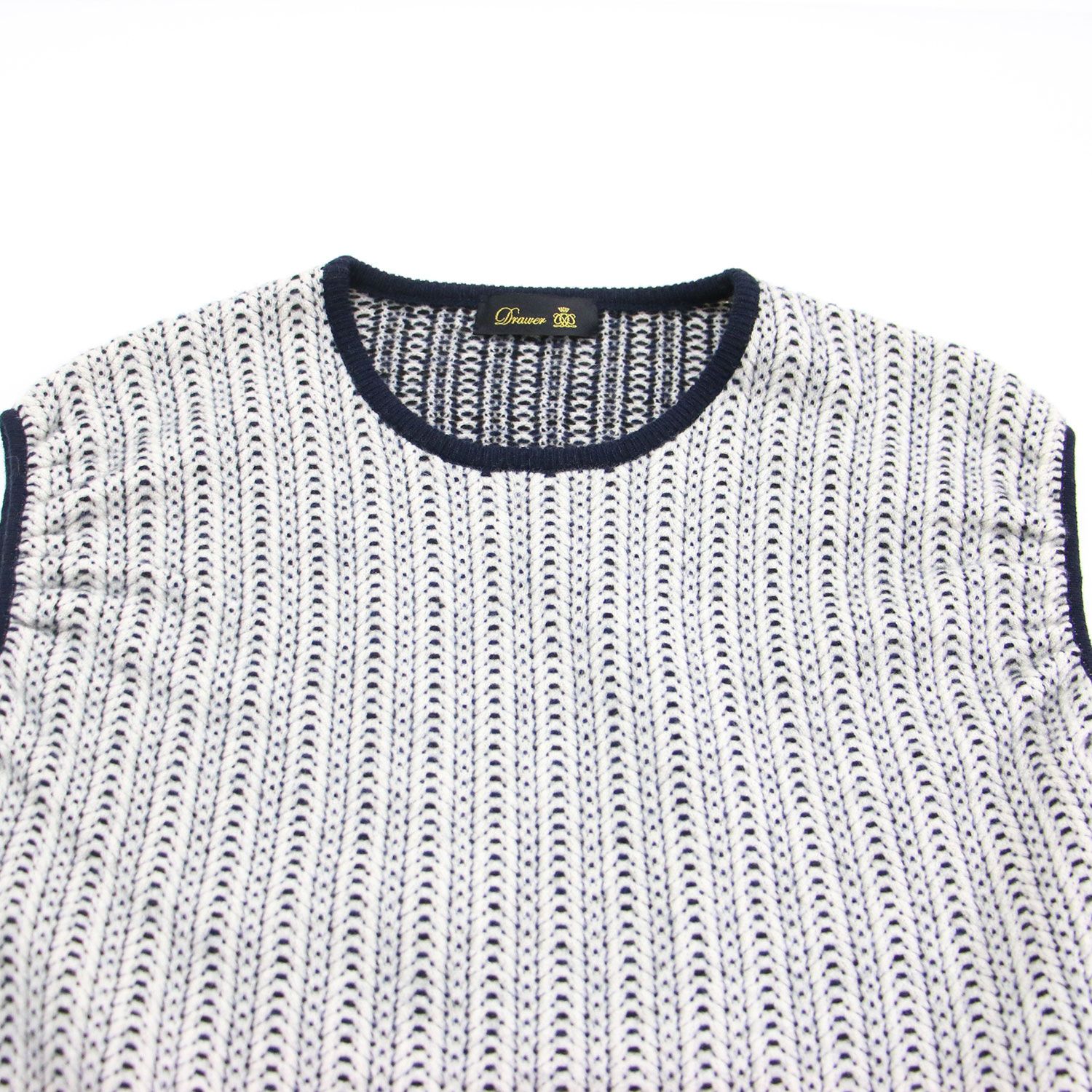 DRAWER ドゥロワー ベスト ブラック ホワイト 黒白 サイズ:FREE | 12G