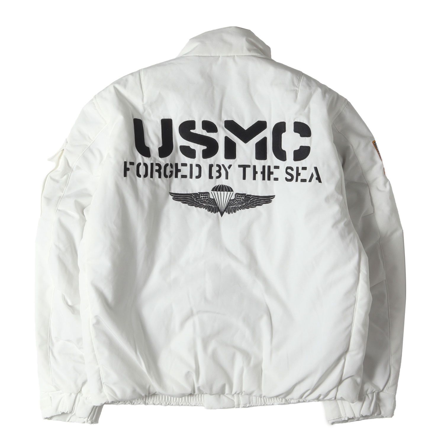 AVIREX アヴィレックス ジャケット ホワイト 白 サイズ:M | USMC ポリ