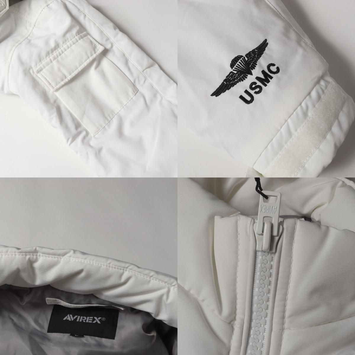 AVIREX アヴィレックス ジャケット ホワイト 白 サイズ:M | USMC ポリ