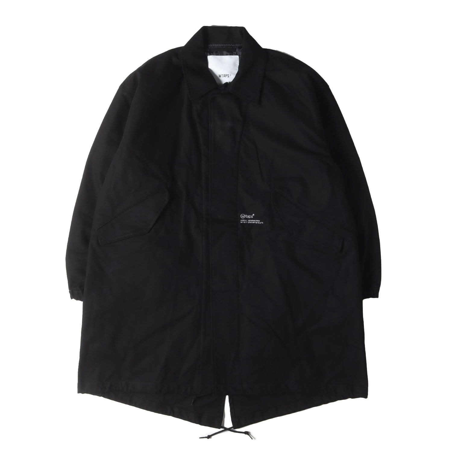 WTAPS ダブルタップス スモックコート ブラック M ブラック WTAPS ダブルタップス コート ブラック 黒 サイズ:3 | 24AW クロス