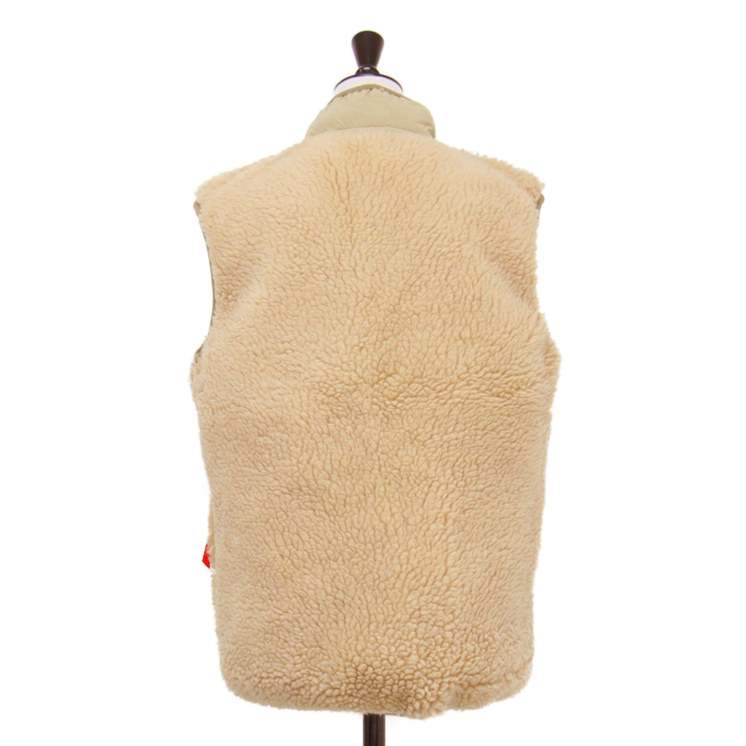 Patagonia パタゴニア ベスト ベージュ サイズ KIDS L 12 レトロ X RETRO VEST FA 02 ボア フリース ジップアップ スタンド トップス レイヤード レディース