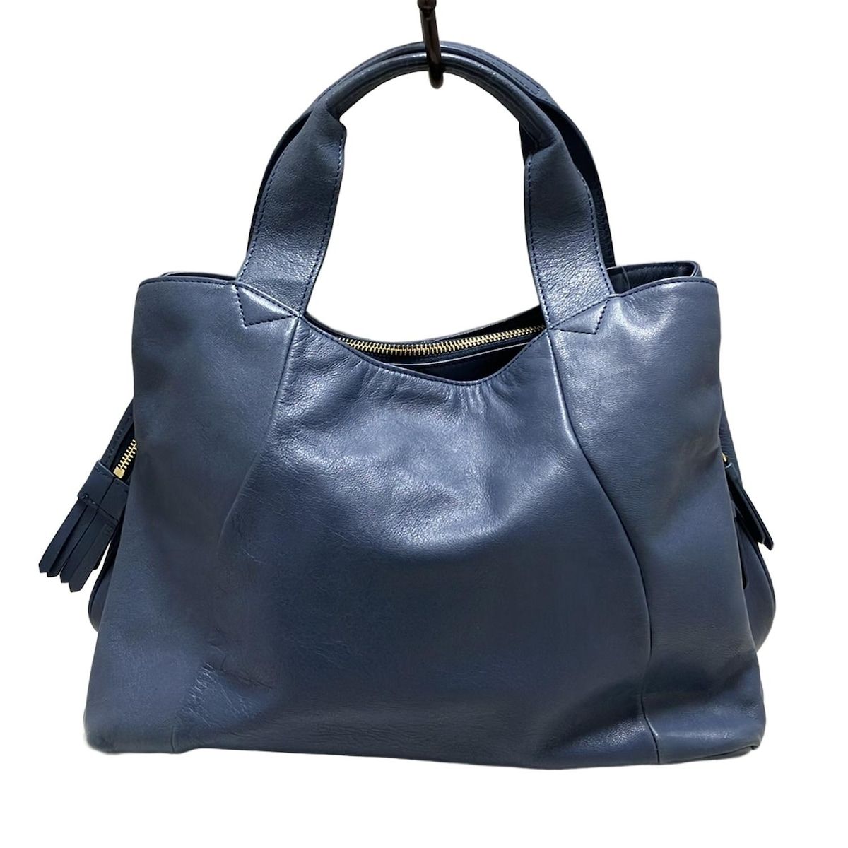 サザビー SAZABY レザー ラージサイズ トートバッグ ネイビー サザビー SAZABY レザー ラージサイズ トートバッグ ネイビー 通勤