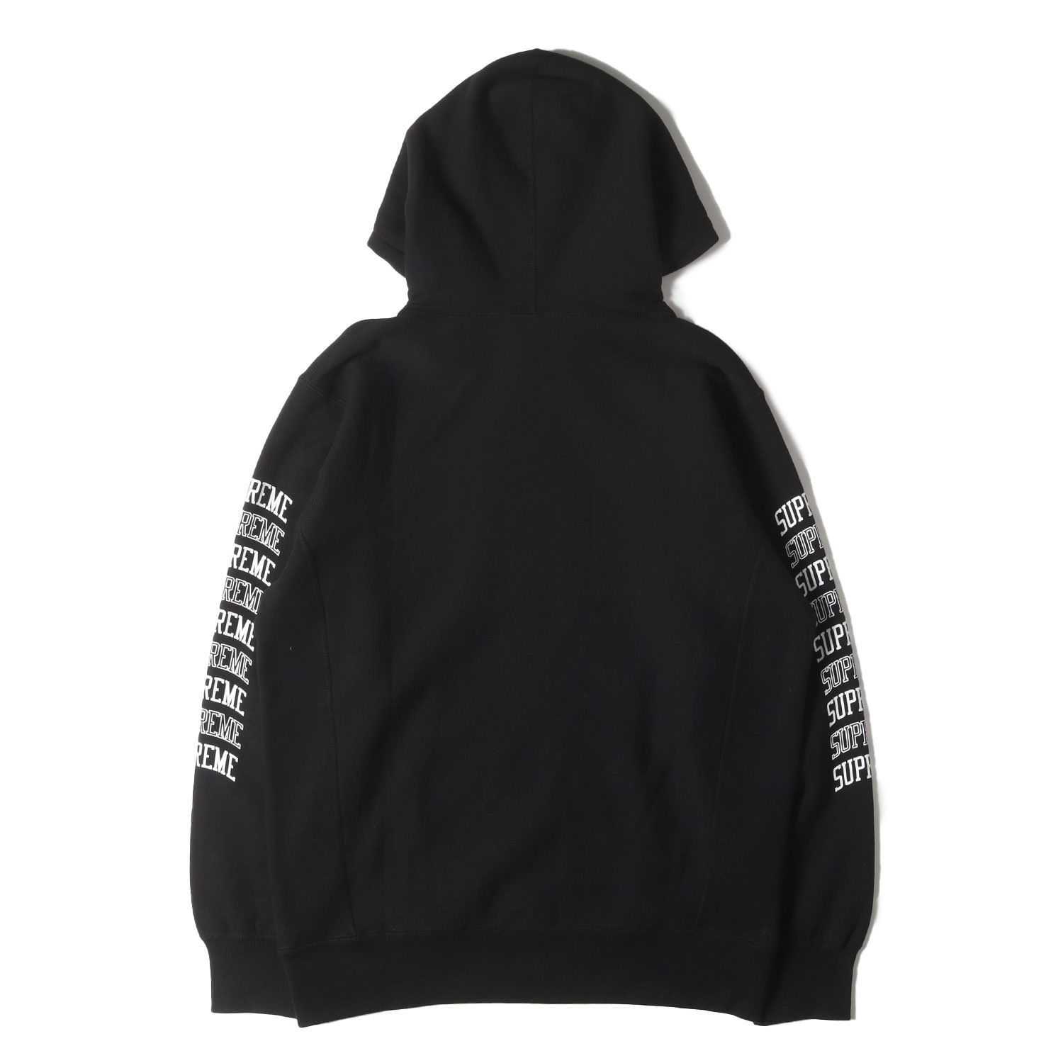 美品】Supreme シュプリーム パーカー ブラック 黒 サイズ:L | 袖