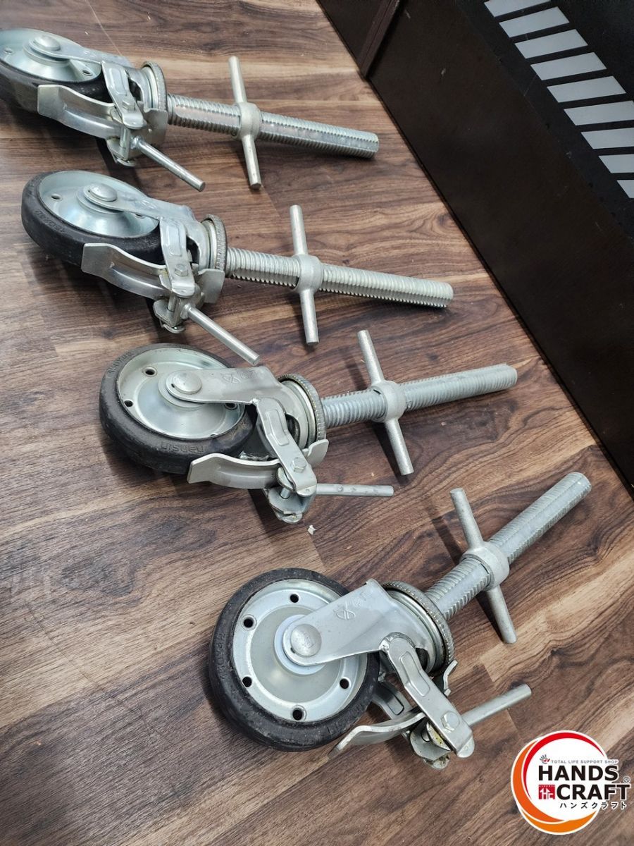  ♭ 品 ナンシン M-150 足場用キャスターブレーキ付き4本セット 熊 その他 特殊工具