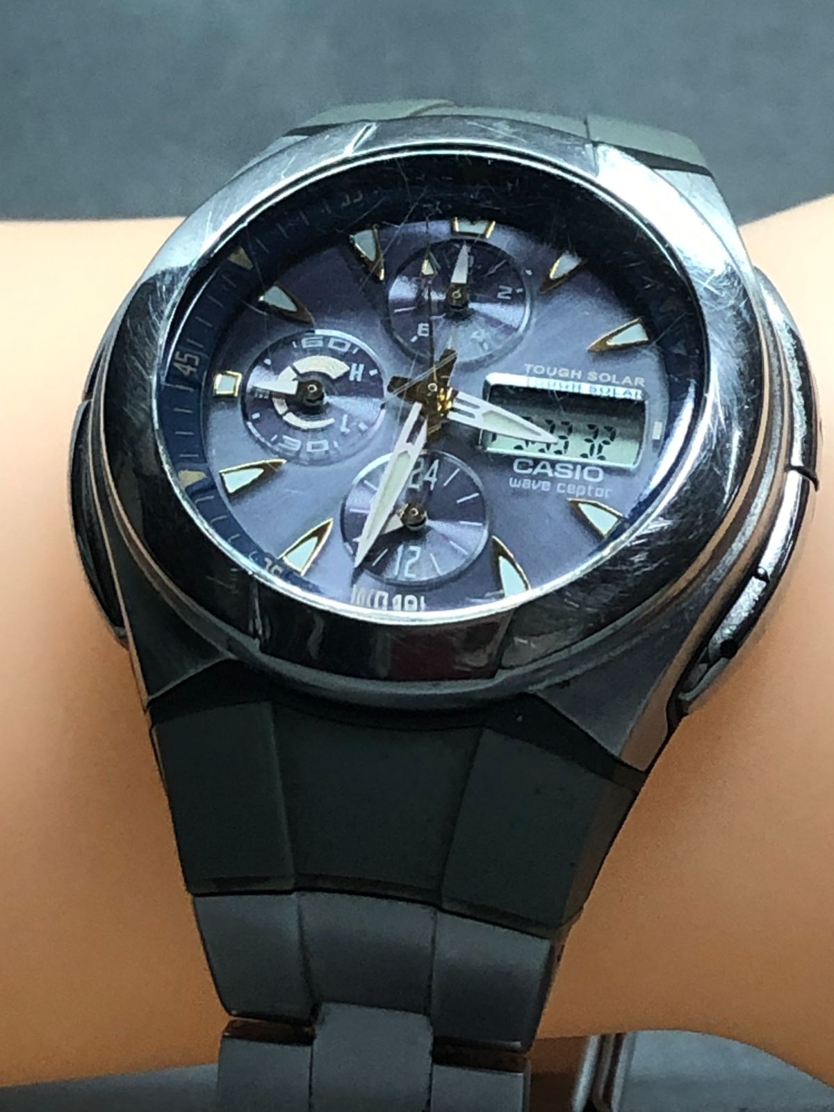 CASIO wave ceptor タフソーラー 電波時計 メンズ wave ceptor カシオ 