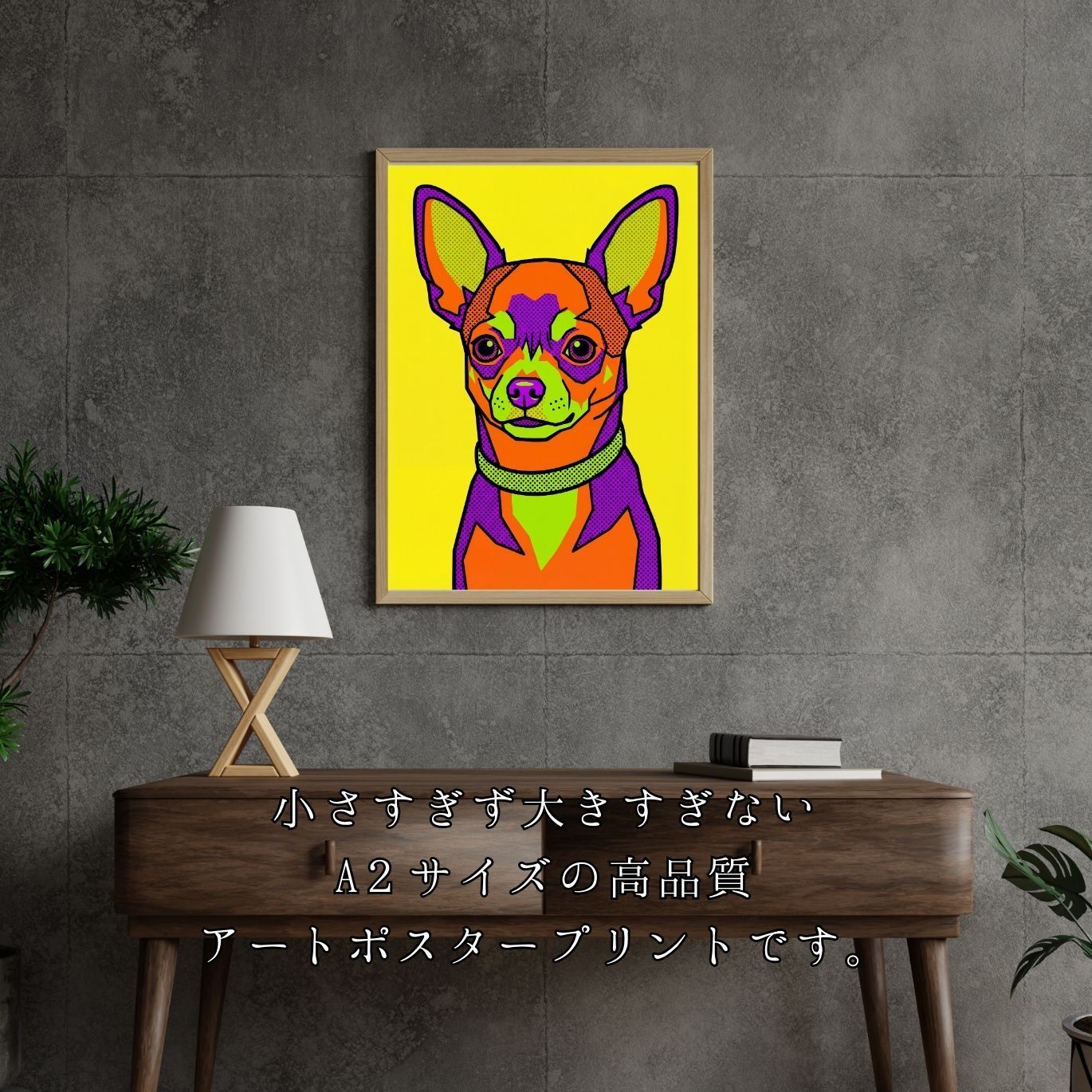 POP ART DOG - チワワ犬 No.2】ジークレー版画＊名入れOK！ 見るたびに