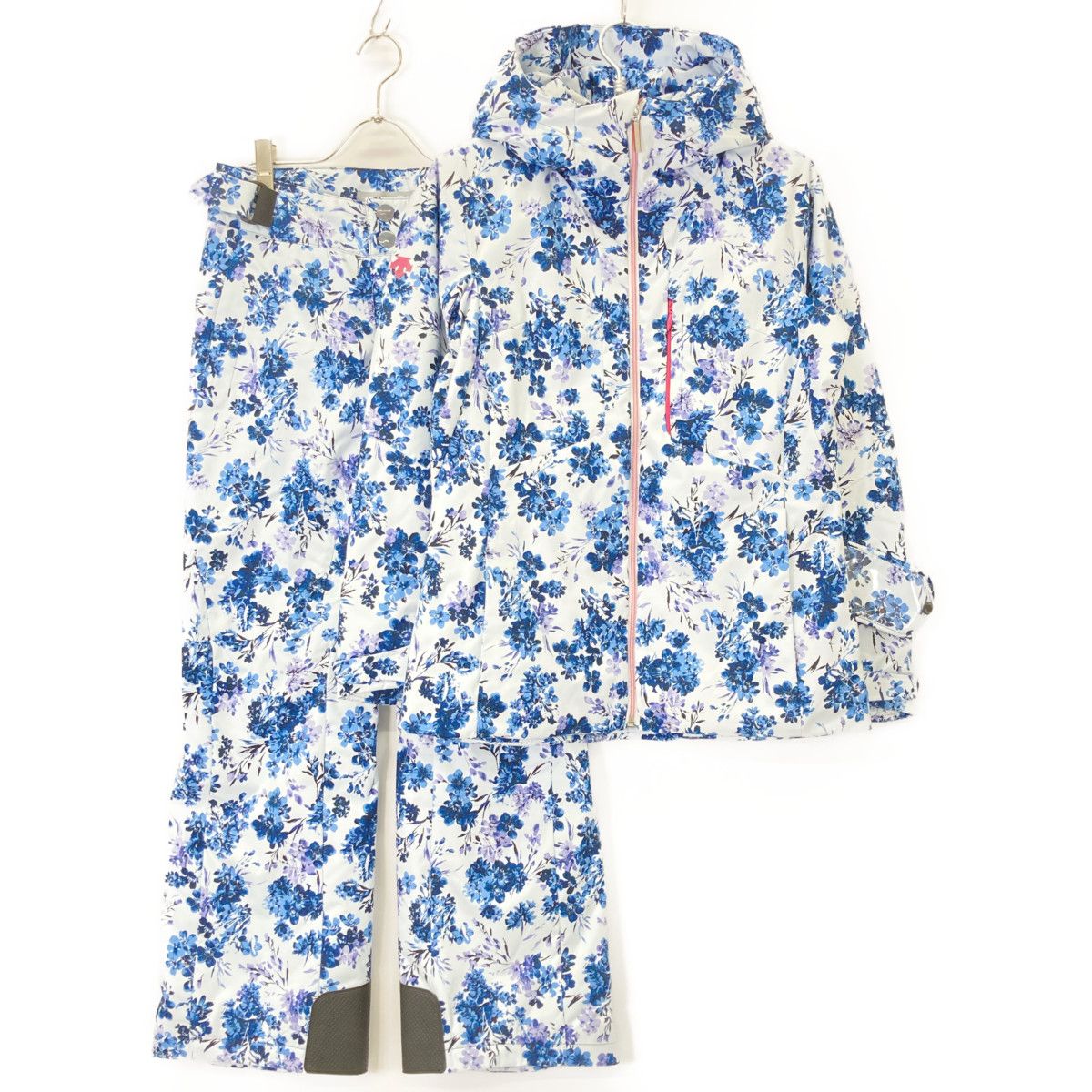 DESCENTE デサント S.I.O CONCEPT ブルー 花柄 スキーウェアセット L