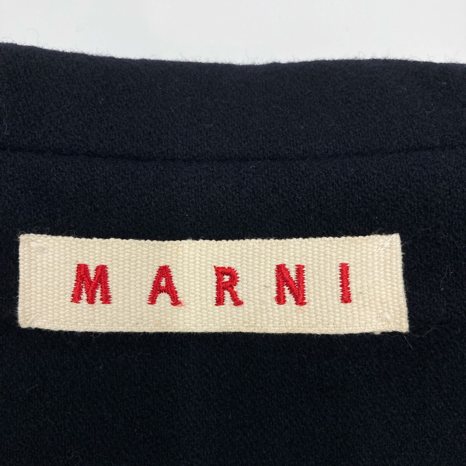 MARNI マルニ ﾈｲﾋﾞｰ ｳｰﾙ ｺｻｰｼﾞｭ付き ｼｮｰﾄｼﾞｬｹｯﾄ 42 - メルカリ