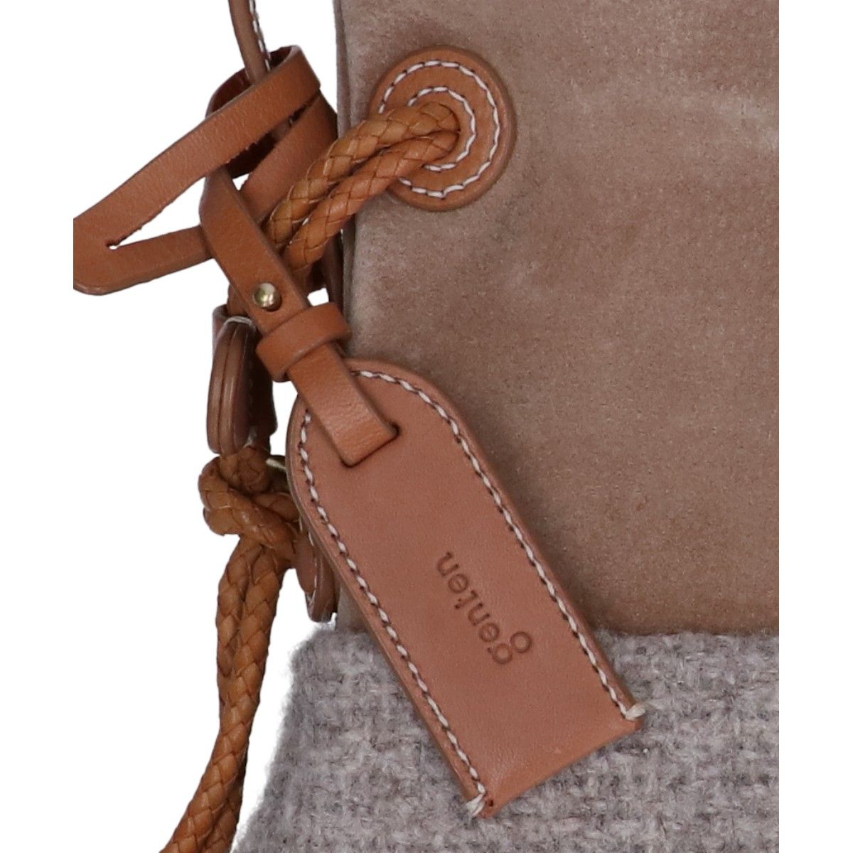  genten ゲンテン Bundle バンドル スエード ウール切替 2 WAYショルダー ハンドバッグ バッグ