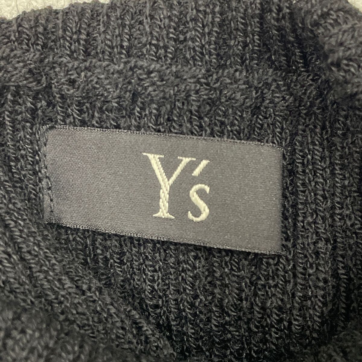 Y's ワイズ YV-K25-187 ﾌﾞﾗｯｸ ﾗｲﾝ ﾀｰﾄﾙﾈｯｸ ﾆｯﾄ 2 - メルカリ