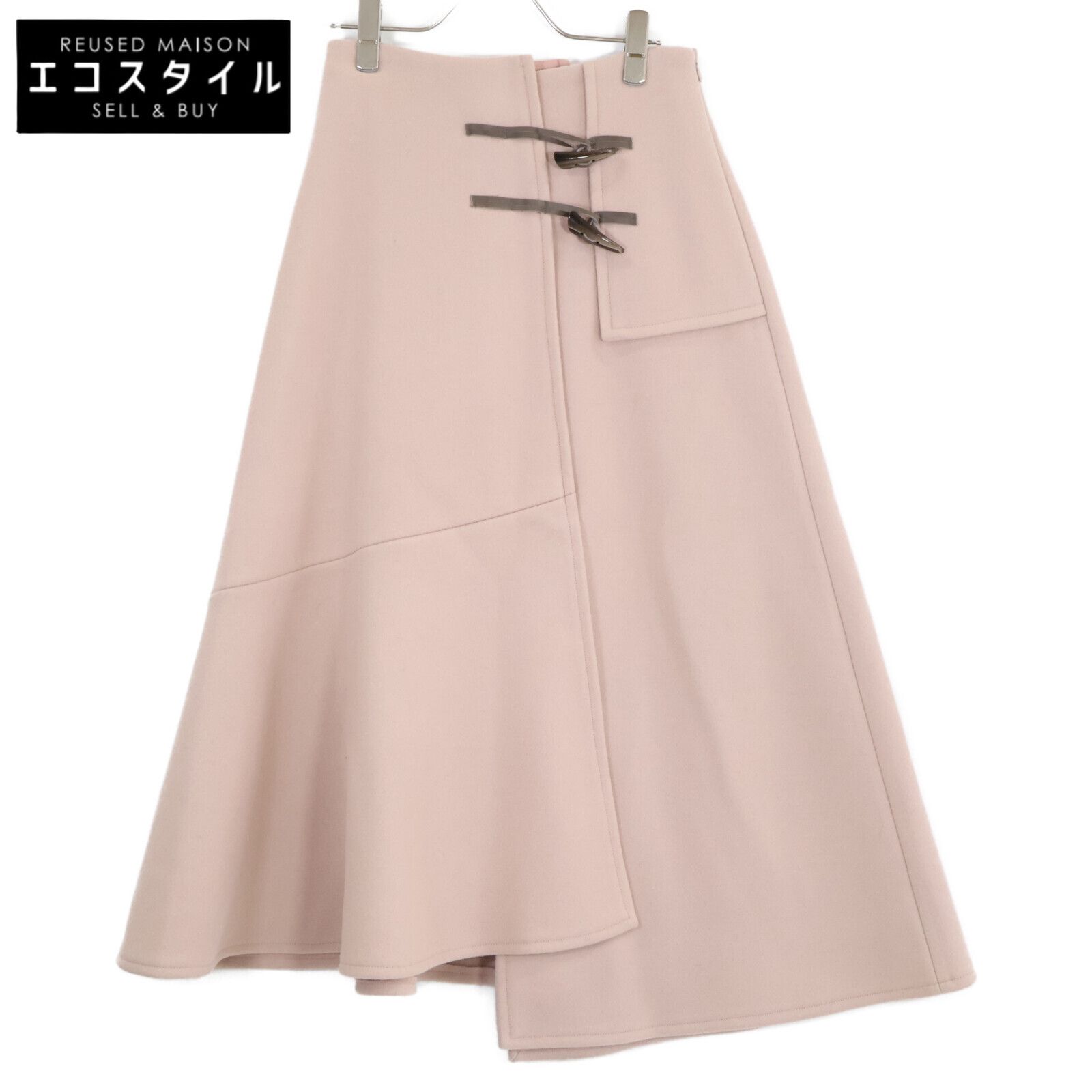 AMERI アメリ ﾋﾟﾝｸ undressed duffle detail skirt S