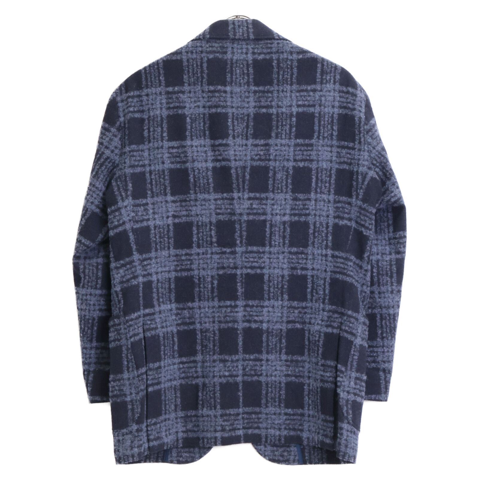 RING JACKET リングヂャケット ﾌﾞﾗｯｸ×ｸﾞﾚｰ New Balloon ｳｰﾙ100 ﾁｪｯｸ柄