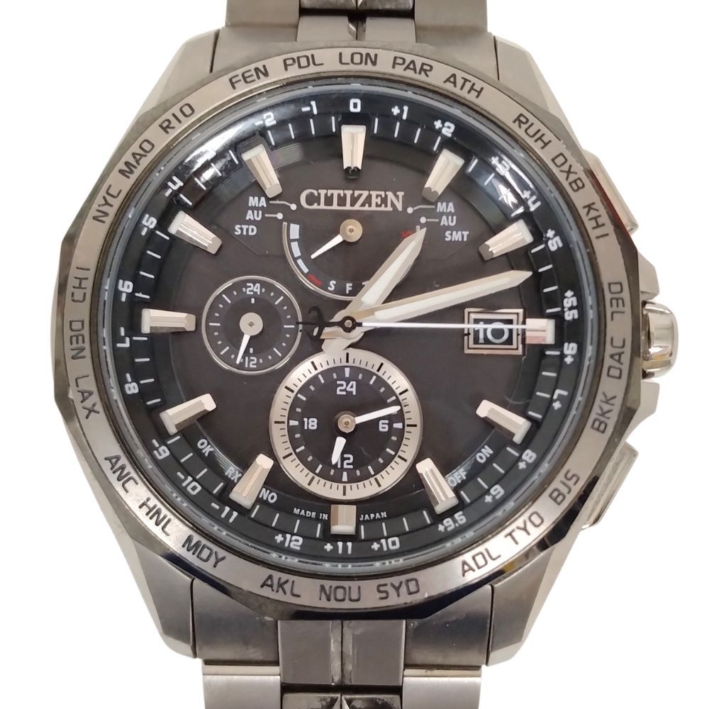 品 CITIZEN シチズン H 820-T 023070 アテッサ エコドライブ ソーラー電波 メンズ 腕時計 C 473