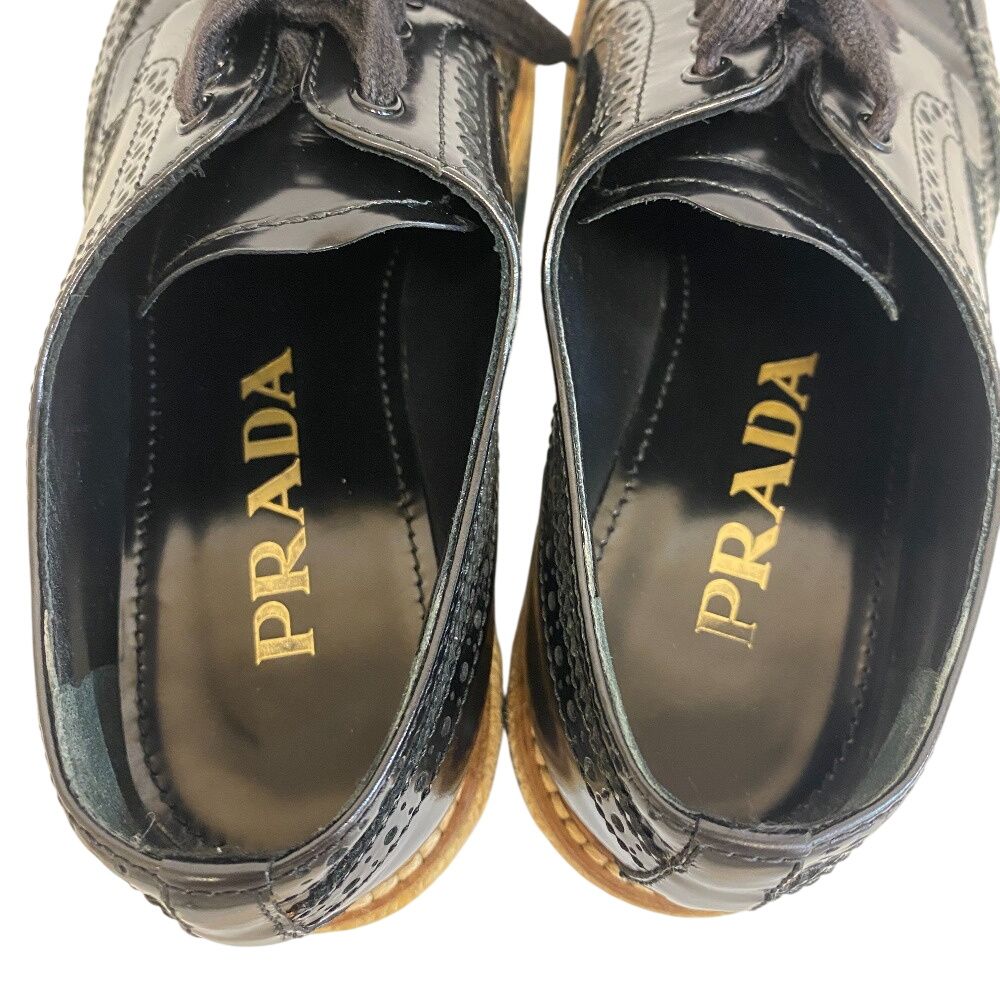  PRADA プラダ ウィングチップ ローファー ブラック レディース その他 靴