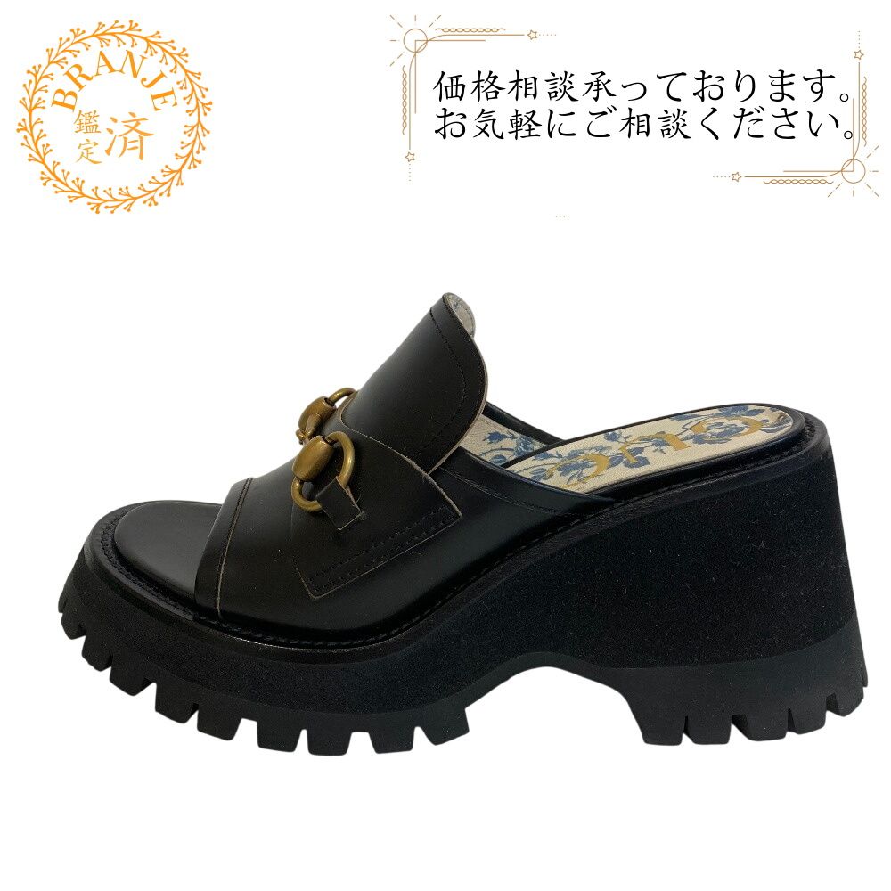 GUCCI グッチ 645396 厚底 サンダル レザー レディース - メルカリ