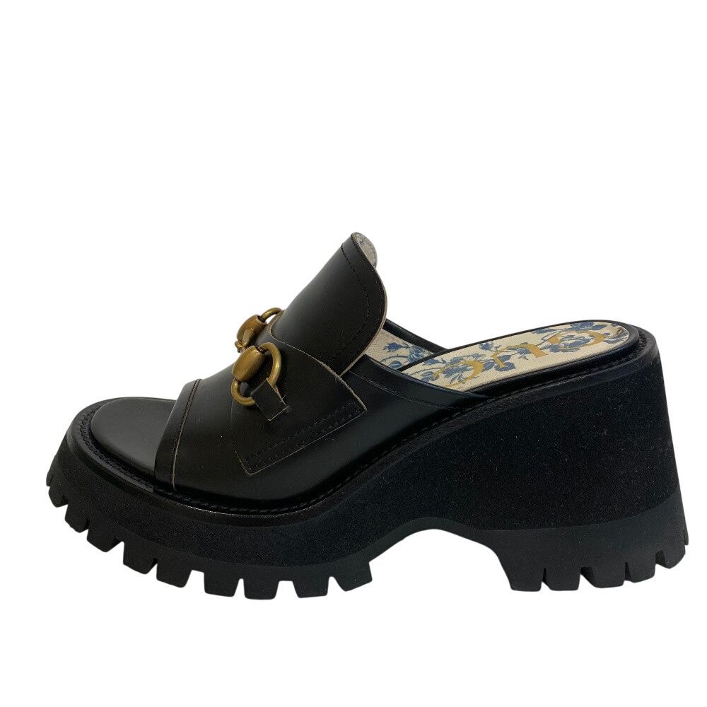 GUCCI グッチ 645396 厚底 サンダル レザー レディース