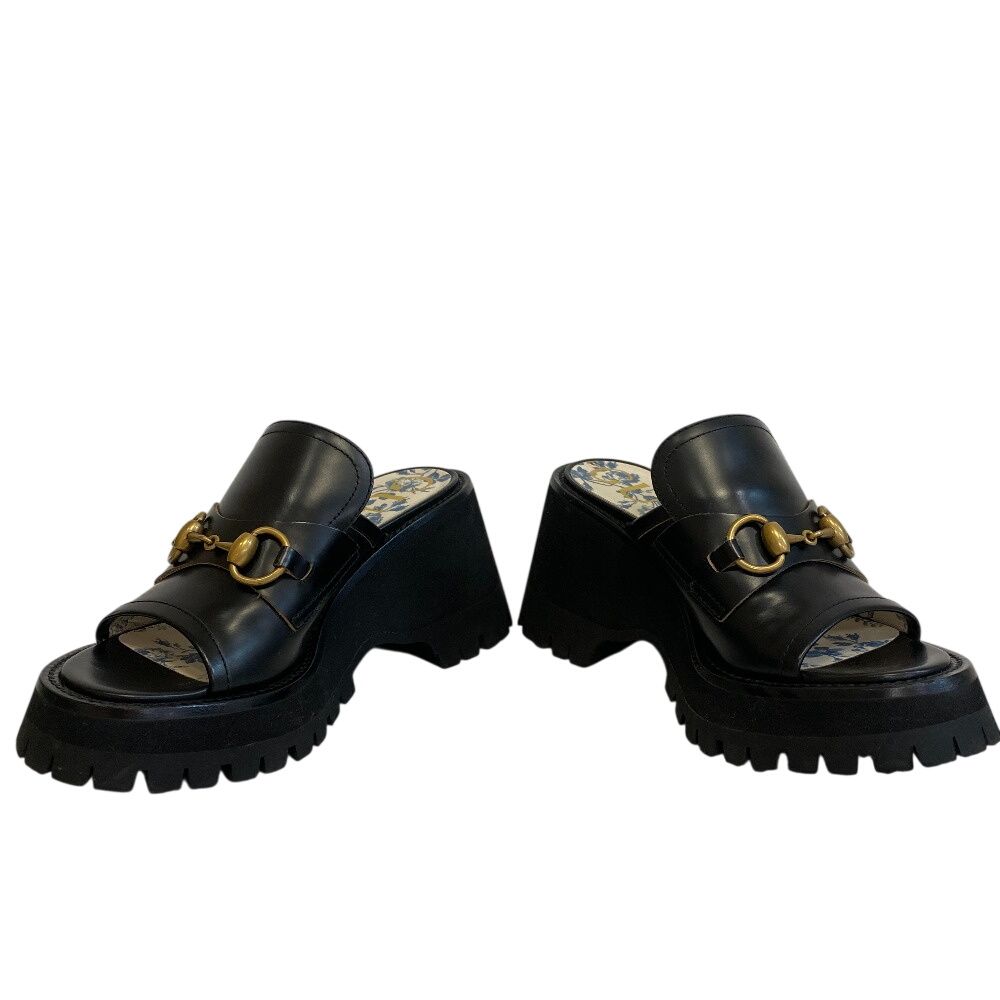 GUCCI サンダル 36 GUCCI グッチ 645396 厚底 サンダル レザー レディース - メルカリ