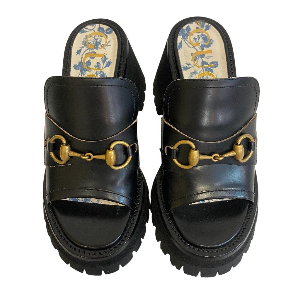 GUCCI グッチ 645396 厚底 サンダル レザー レディース - メルカリ