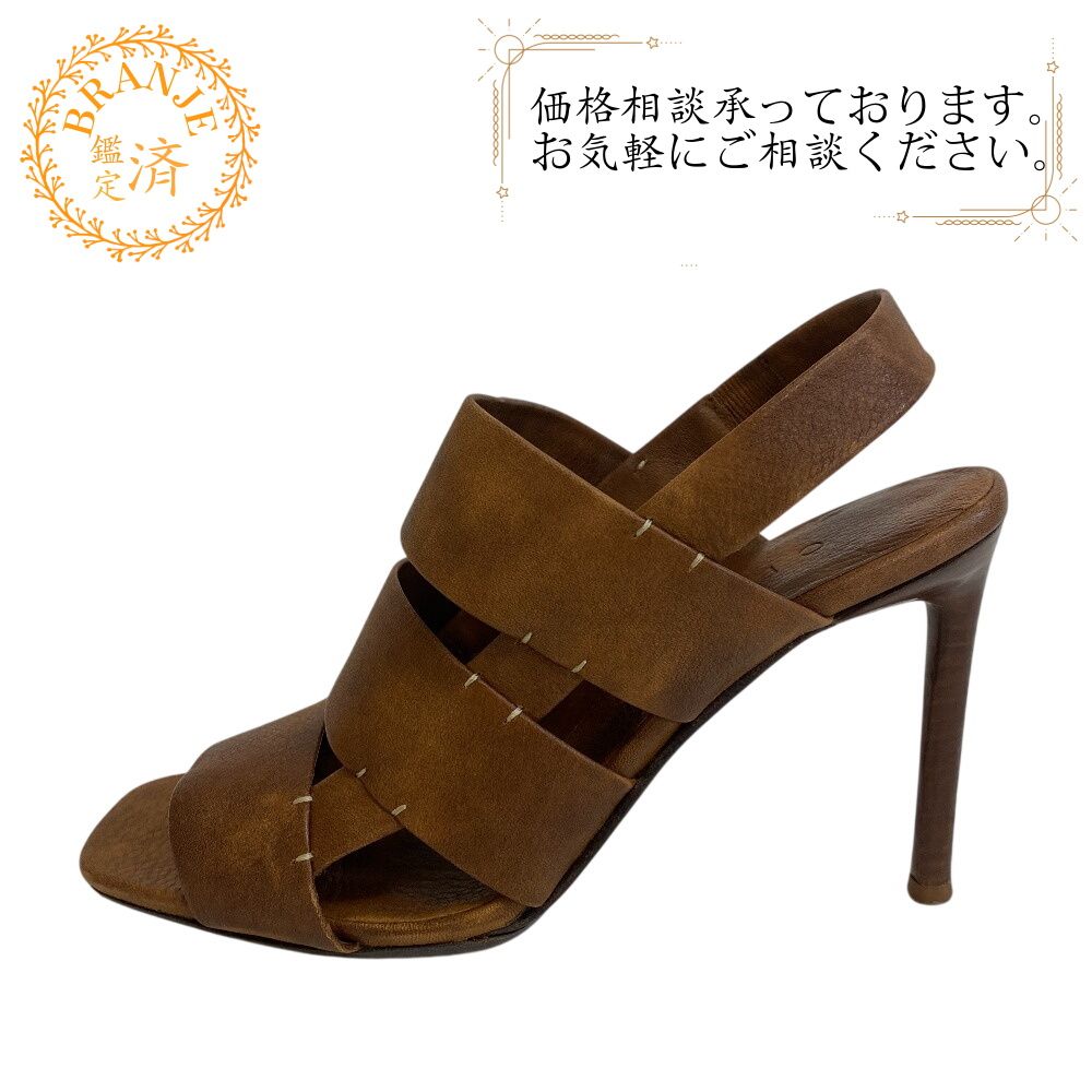 CELINE セリーヌ ハイヒール サンダル ブラウン レディース