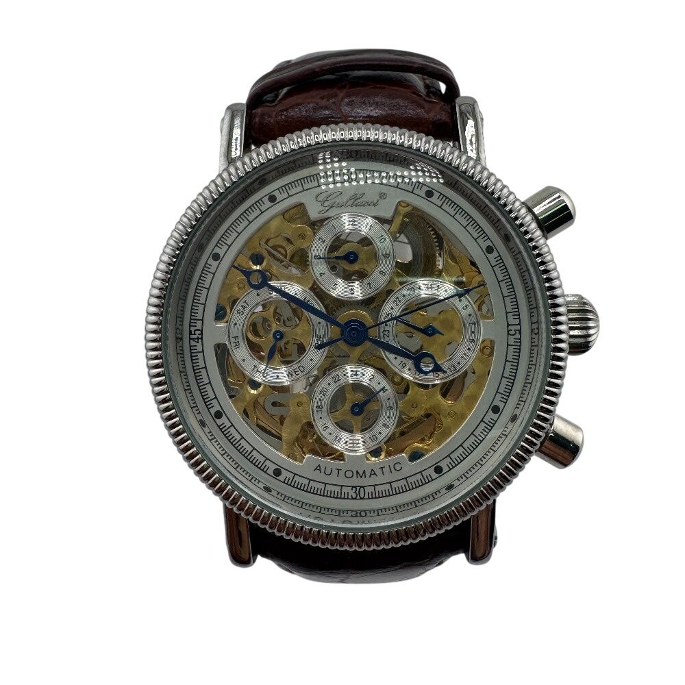 Gallucci ガルーチ 裏スケ スケルトン 自動巻き 腕時計 GALLUCCI ガルーチ オートマチック 自動巻き スケルトン 腕時計