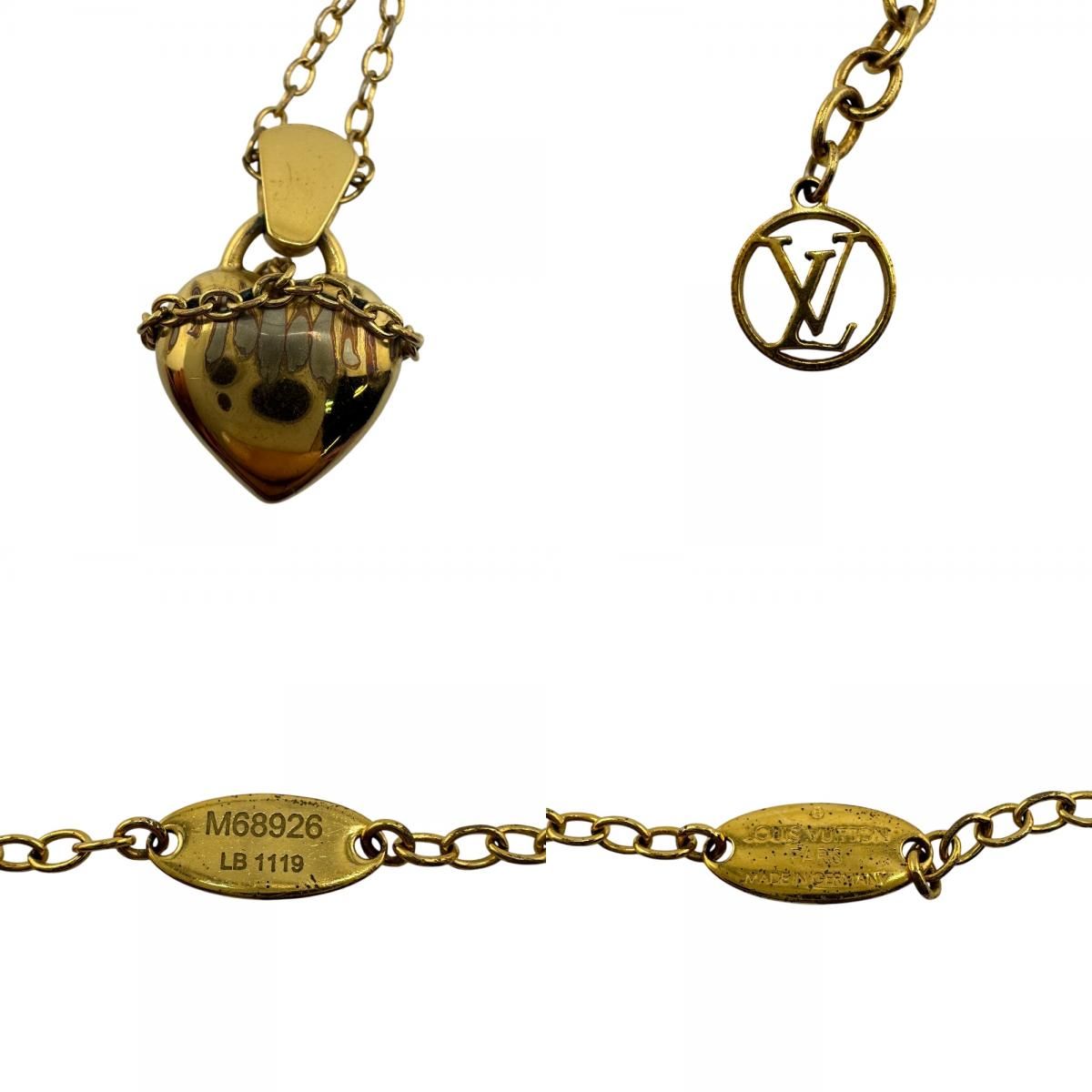 LOUIS VUITTON ルイヴィトン M68926 バレンタイン ネックレス ゴールド 