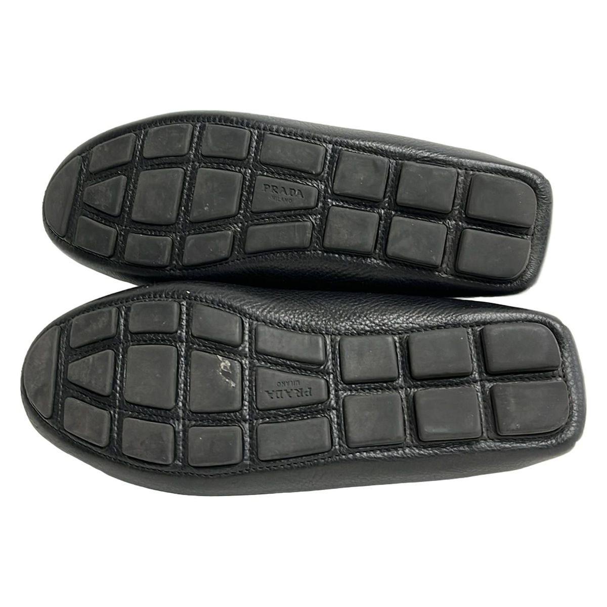 neco プラダ　フラットシューズ　36 PRADA(プラダ) フラットシューズ 36 1/2 レディース - 黒 モカシン