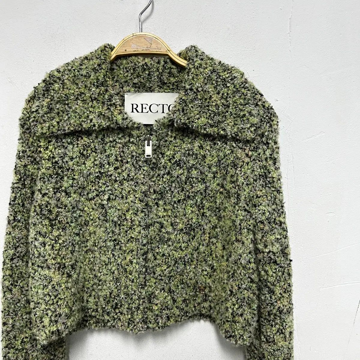 レクト グリーン ジップアップ ジャケット
