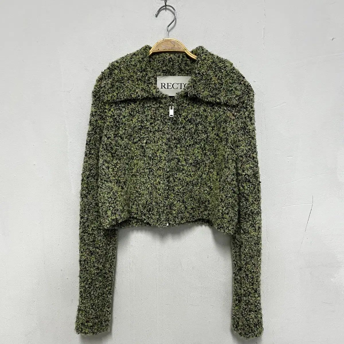 レクト グリーン ジップアップ ジャケット