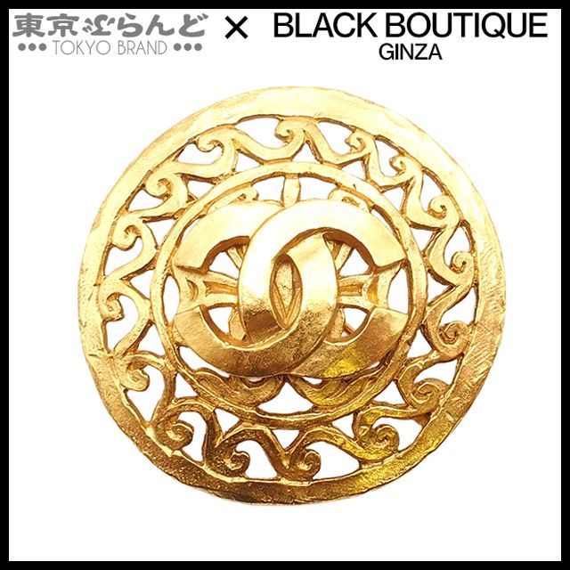 シャネル CHANEL ブローチ ゴールド メタル ラウンド ココマーク