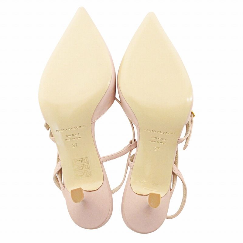 ファビオルスコーニ FABIO RUSCONI ポインテッドトゥ レザー パンプス
