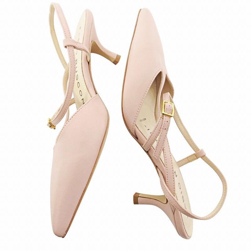 ファビオルスコーニ FABIO RUSCONI ポインテッドトゥ レザー パンプス