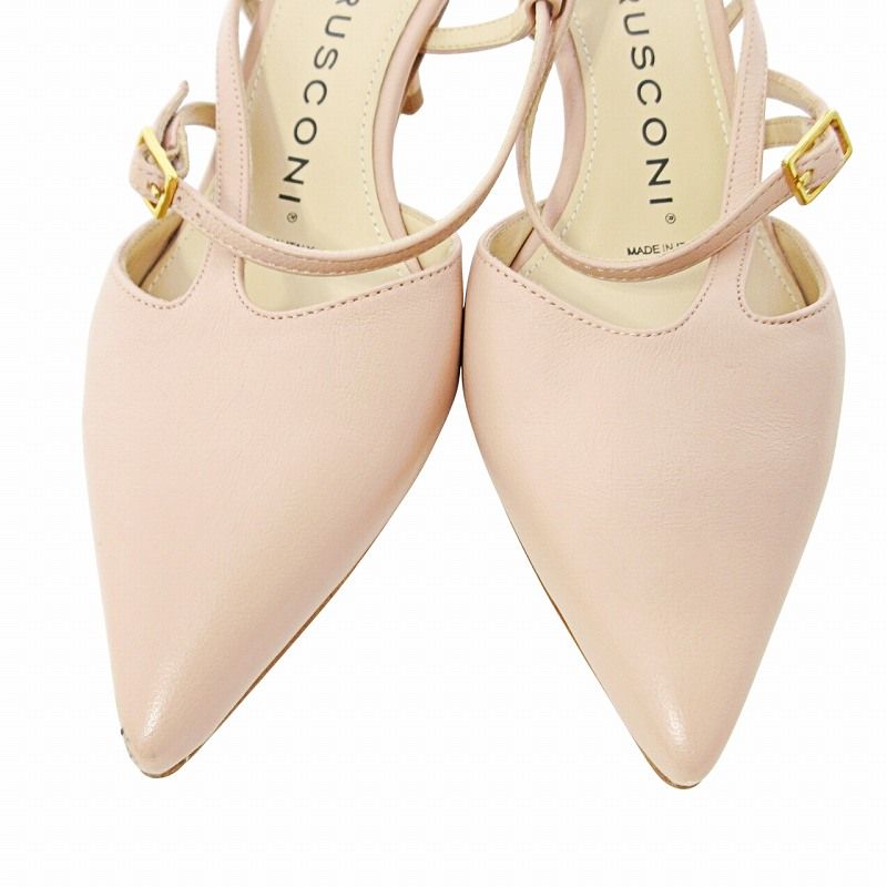 ファビオルスコーニ FABIO RUSCONI ポインテッドトゥ レザー パンプス