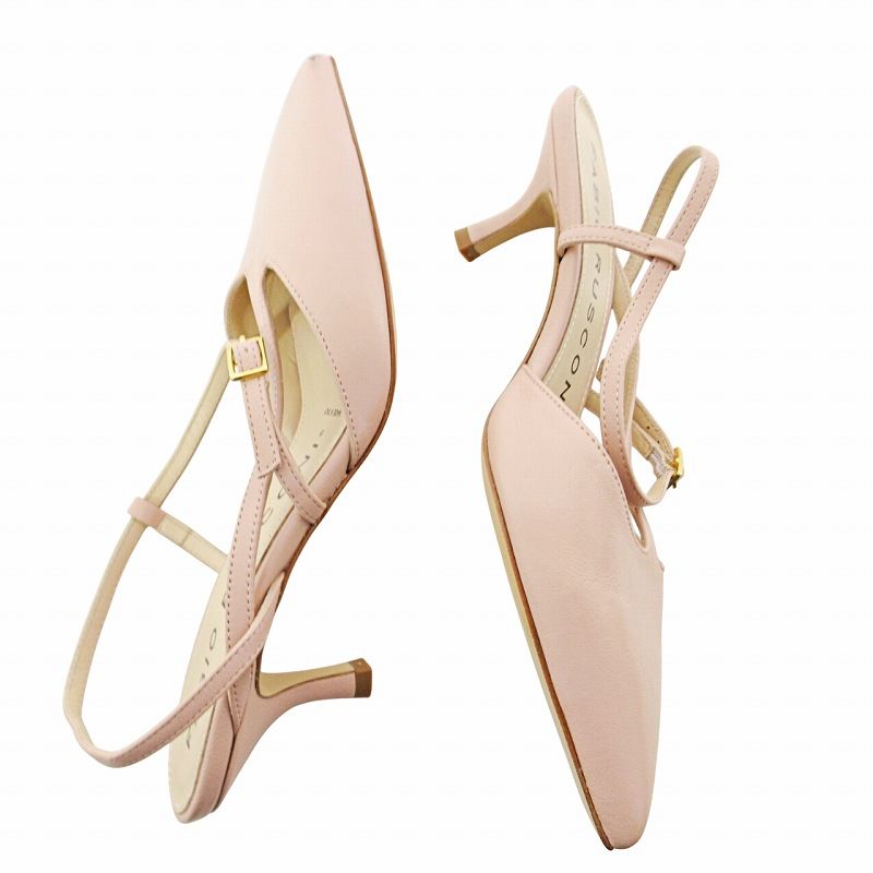 ファビオルスコーニ FABIO RUSCONI ポインテッドトゥ レザー パンプス