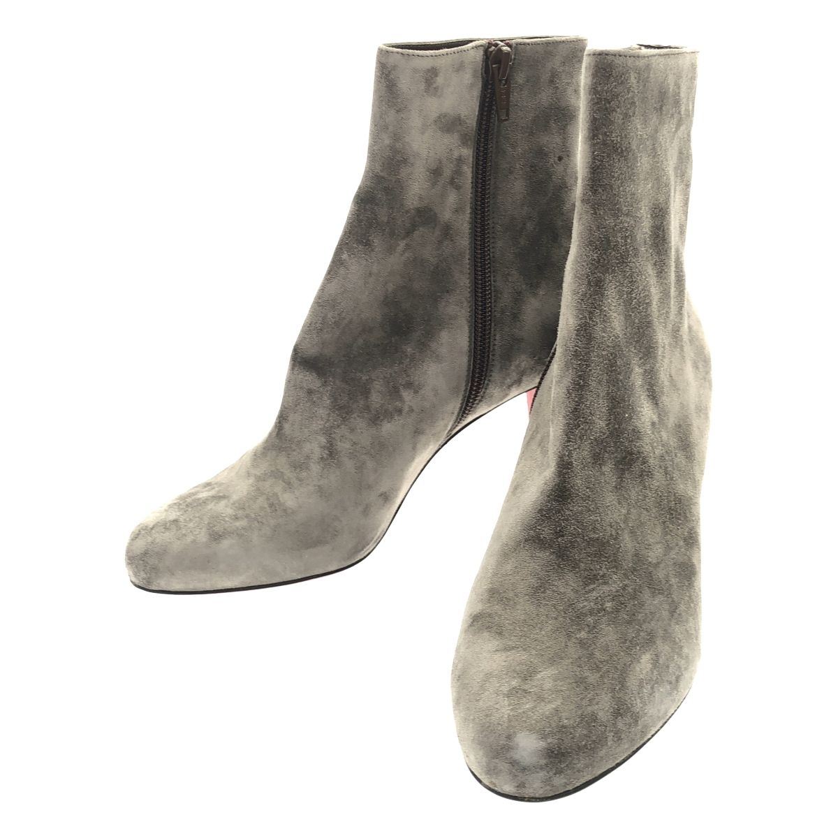 クリスチャンルブタン ロングブーツ スエード グレー 箱付 Christian