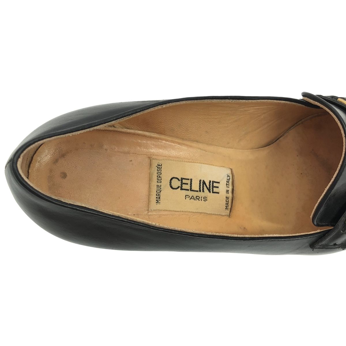 CELINE セリーヌ オールド トリオンフ レザーヒールローファー