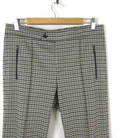 ボグナー BOGNER パンツ スラックス ニット テーパードパンツ 千鳥格子 M 38 ベージュ 黒 カーキ