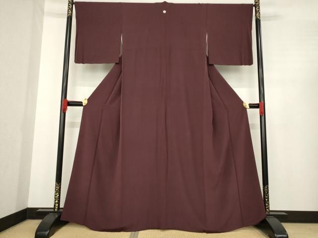 平和屋着物 上質な色無地 似せ紫色 正絹 ck