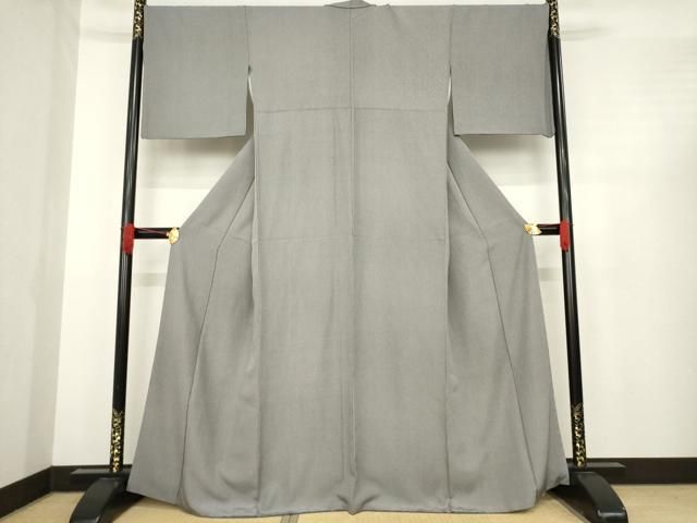 平和屋着物○江戸小紋 万筋 黒色×灰色 正絹 逸品 AABE6806ck - メルカリ