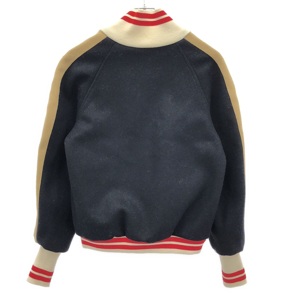 MAISON KITSUNE メゾンキツネ メルトンウールスタジャン KWL-1750-B ネイビー S